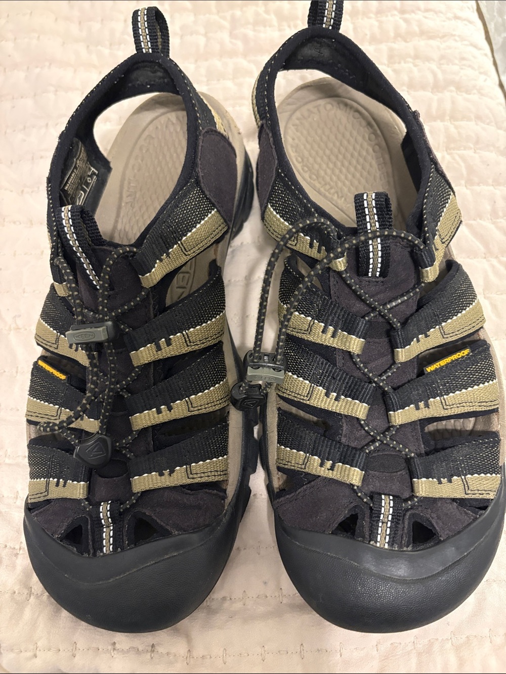 Keen Men’s Black and Tan Closed-Toe Outdoor Sandals